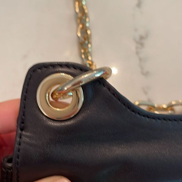 TORY BURCH MINI MEGAN BLACK CROSSBODY CHAIN BAG & Storage bag - Picture 4 of 5